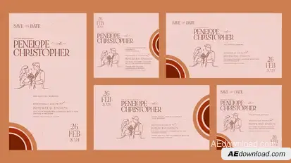 Wooing Wedding Invitation Openers template preview