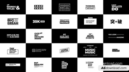 Words & Titles Titles template preview