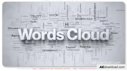 Words Cloud - Logo Reveal Logo Stings template preview