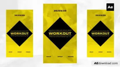 Workout Social Media Stories Product Promo template preview