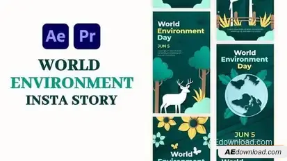 Videohive World Environment Day Instagram Story Elements template preview