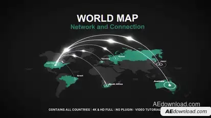 World Map Infographics template preview