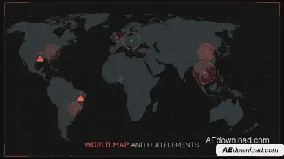 World Map and HUD Elements Elements template preview