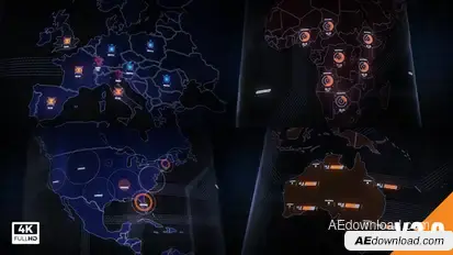 World Map Element 3D Video Displays template preview
