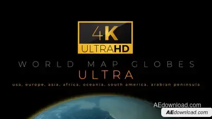 World Map Globes Ultra Infographics template preview