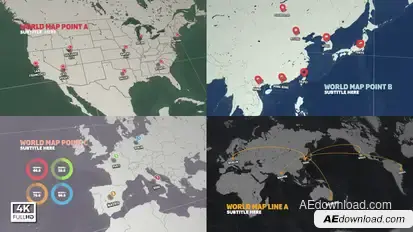 World Map Infographic Infographics template preview