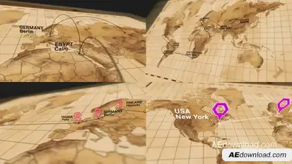 World Map KIT Elements template preview