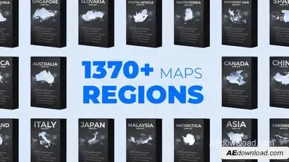 World Map Bundle - Maps of World Video Displays template preview