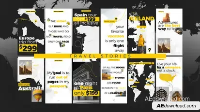 World Map Pro - Travel Stories Elements template preview