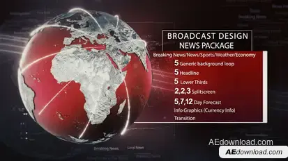 World News Broadcast broadcast-packages template preview