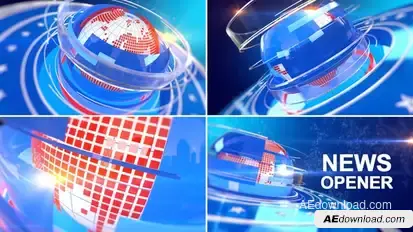 World News Opener broadcast-packages template preview