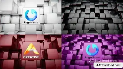 World of cubes Logo Reveal Bundle Openers template preview
