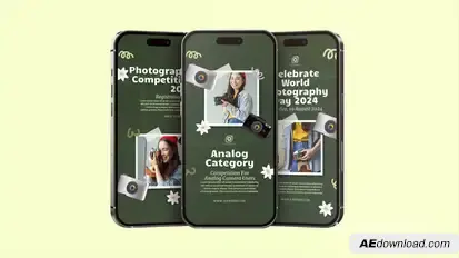 World Photography Day Instagram Stories Openers template preview