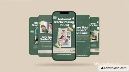 World Teacher Day Instagram Facebook Story Openers template preview