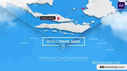 World Travel Maps broadcast-packages template preview