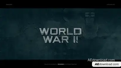 World War Trailer Titles template preview