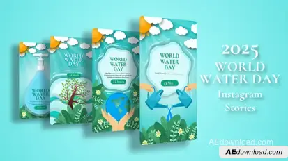 World Water Day Video Displays template preview