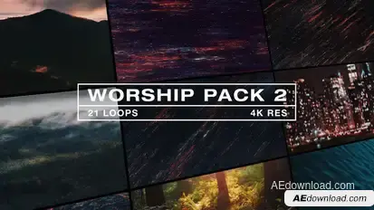Worship Backgrounds Pack 2 Video Displays template preview