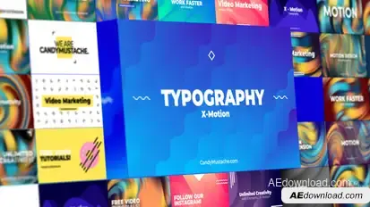 X-Motion | Typography | After Effects Titles template preview