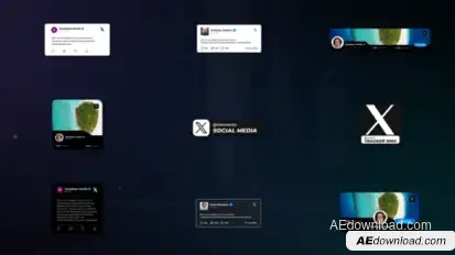 X Social Media Elements template preview