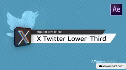 X Twitter Lower Third Elements template preview