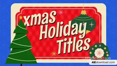Xmas Holiday Titles Titles template preview