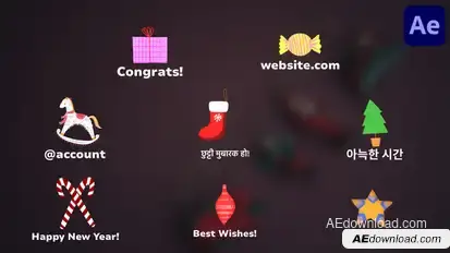 Xmas Toy Icons for After Effects Titles template preview