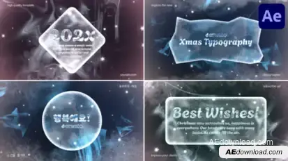 Xmas Typography for After Effects Titles template preview