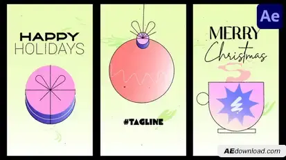 Xmas Vertical Morphing Opener for After Effects Openers template preview