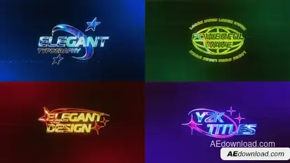 Y2K Retro Titles Titles template preview