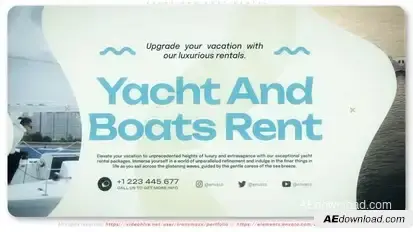 Yacht and Boat Rental Video Displays template preview