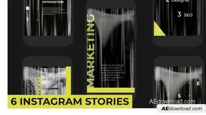 Yellow stories pack instagram Product Promo template preview