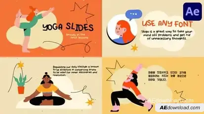 Yoga Explainer Slides for After Effects Openers template preview