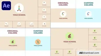 Yoga School Logo Reveal for After Effects Logo Stings template preview