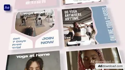 YOGA-Social Media Posts Product Promo template preview