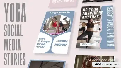 YOGA-Social Media Stories Product Promo template preview
