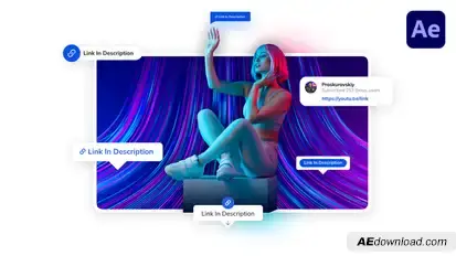 YouTube - Link In Description | After Effects Elements template preview