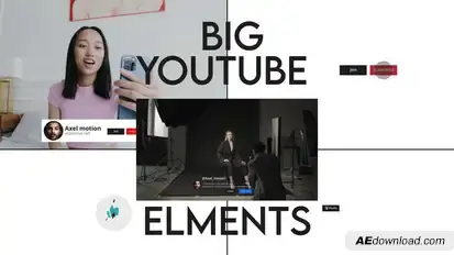 Youtube Big Elements broadcast-packages template preview