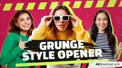 YouTube Blog Intro || Grunge Intro Openers template preview