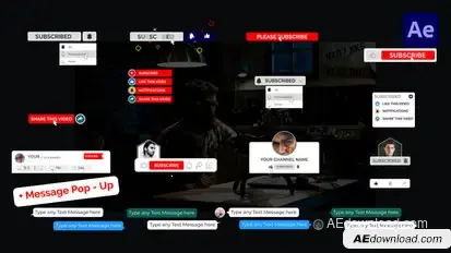 Youtube Button Elements template preview