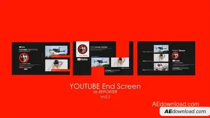 Youtube Channel End Screen Titles template preview