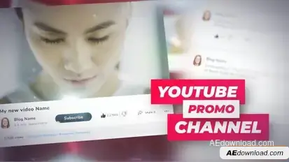 YouTube Channel Promo – 3D Screens with Subscribe Buttons, Comments & Avatars Openers template preview