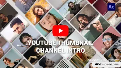 Youtube Channel Thumbnail Intro Video Displays template preview