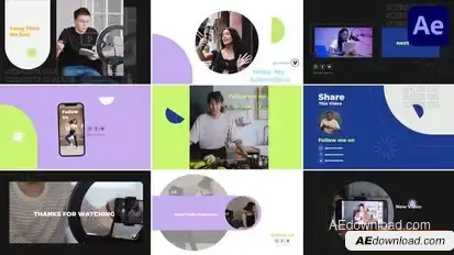 Youtube Creative Endscreens for After Effects Openers template preview