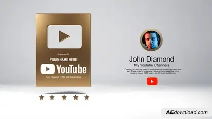 YouTube Creator Reward Product Promo template preview