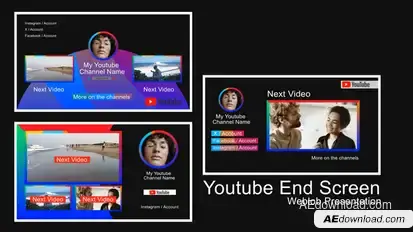 Youtube End Screen 0.4 broadcast-packages template preview