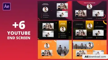 Youtube End Screen Elements template preview