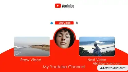 Youtube End Screen broadcast-packages template preview