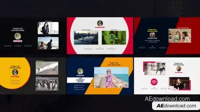 Youtube End Screen Notification Titles broadcast-packages template preview