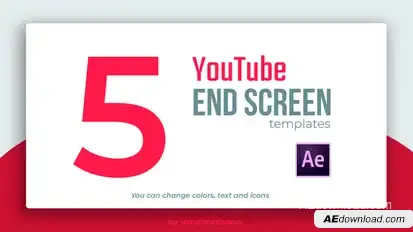 YouTube End Screens broadcast-packages template preview